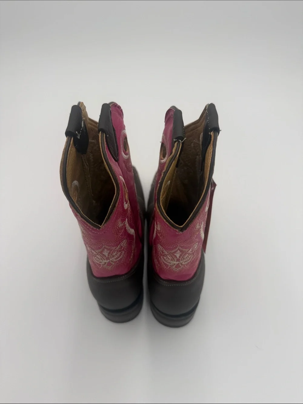 Boston boots, girl boots pink/brown